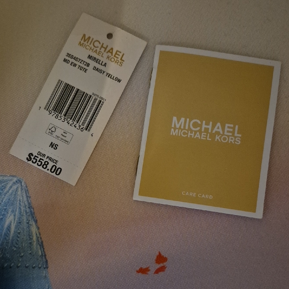 Michael Kors Vibrant Yellow and Cream Tote - Picture 2 of 13